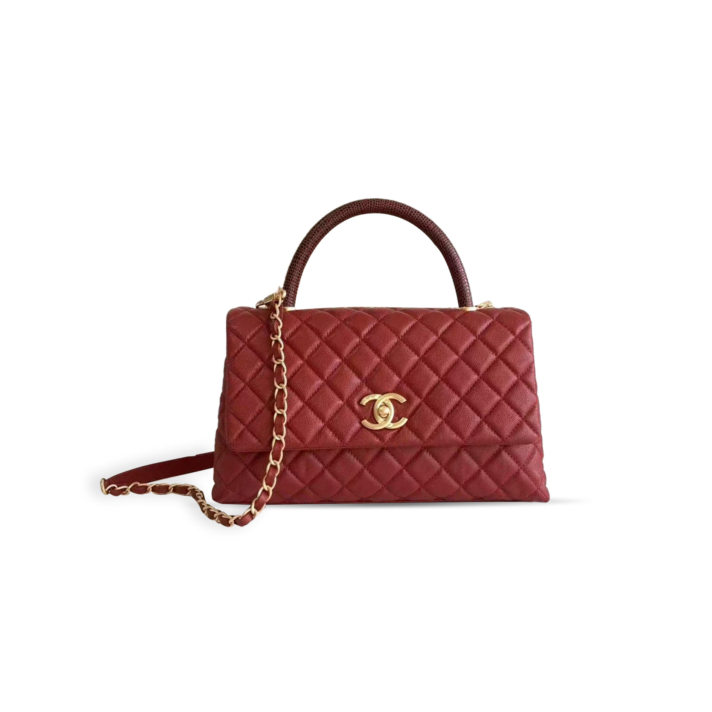 CHANEL COCO TOP HANDLE FLAP BAG A92991 (28*19*12cm)